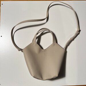 Zara women's small shoulder bag soft cream leather PU, used in good condition
